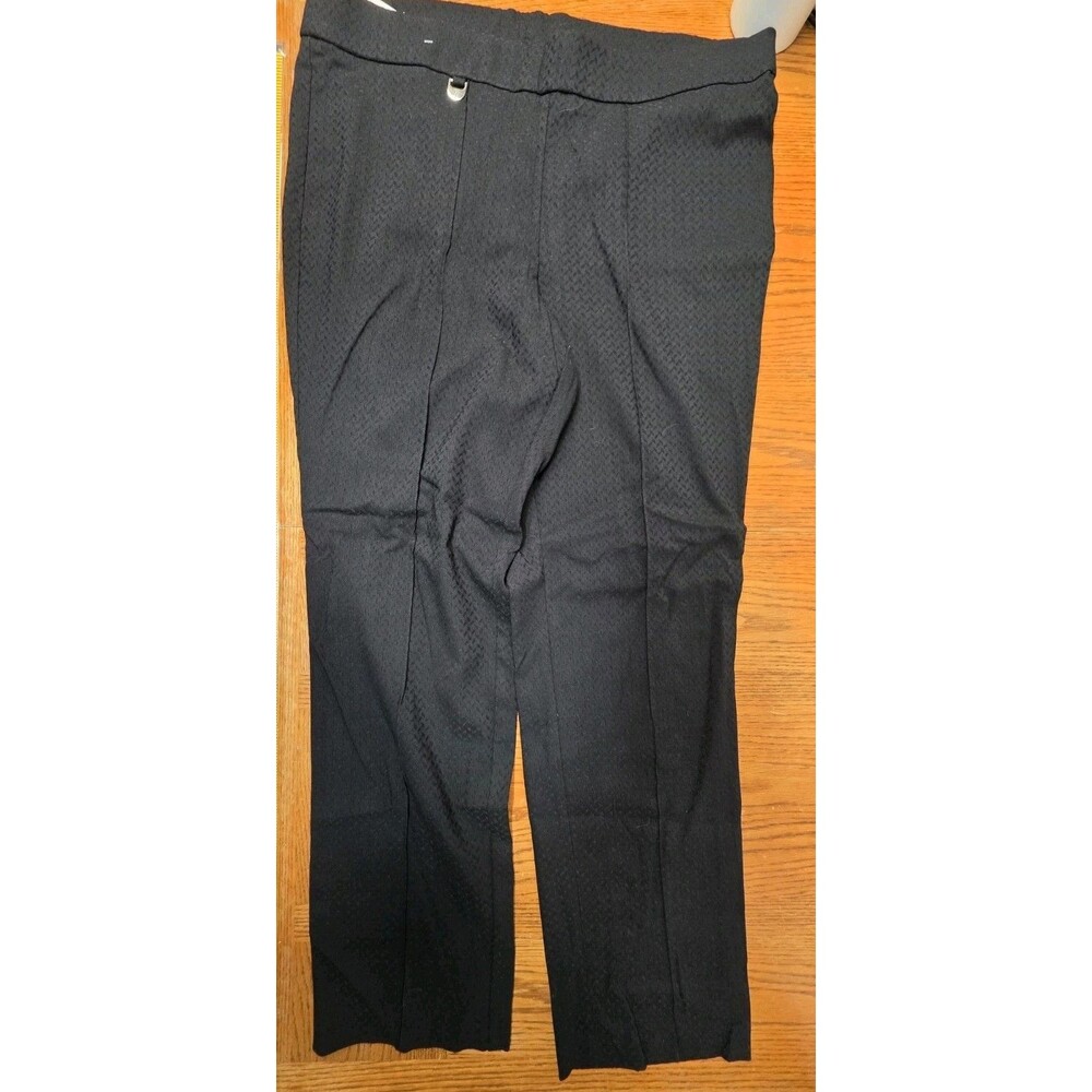 Rafaella Black Textured Pull-On Dress Pants Plus Size 20W